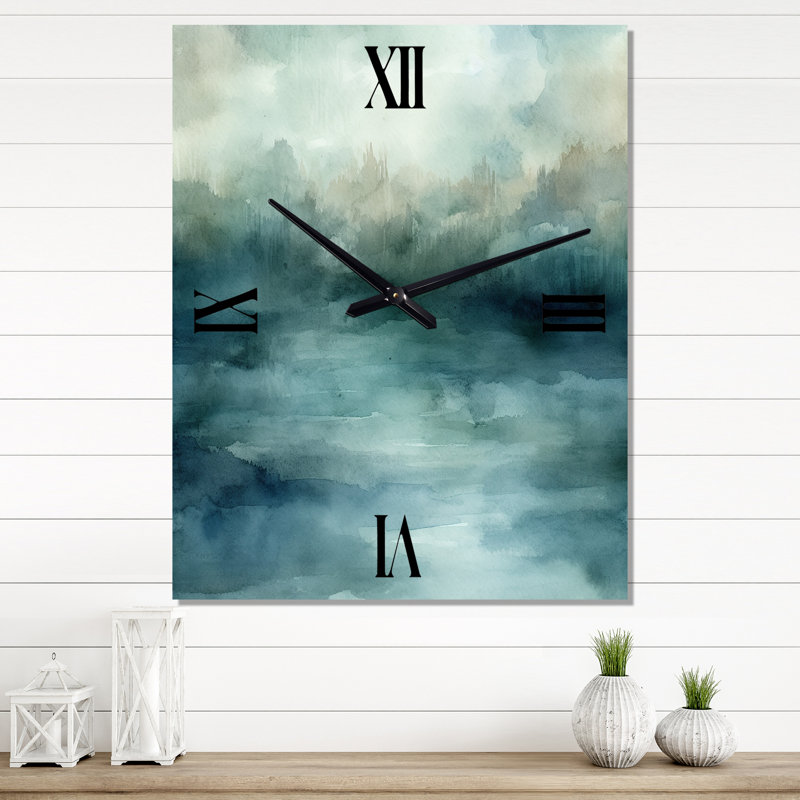 Horloge murale Misty Lake Serenity, Médium