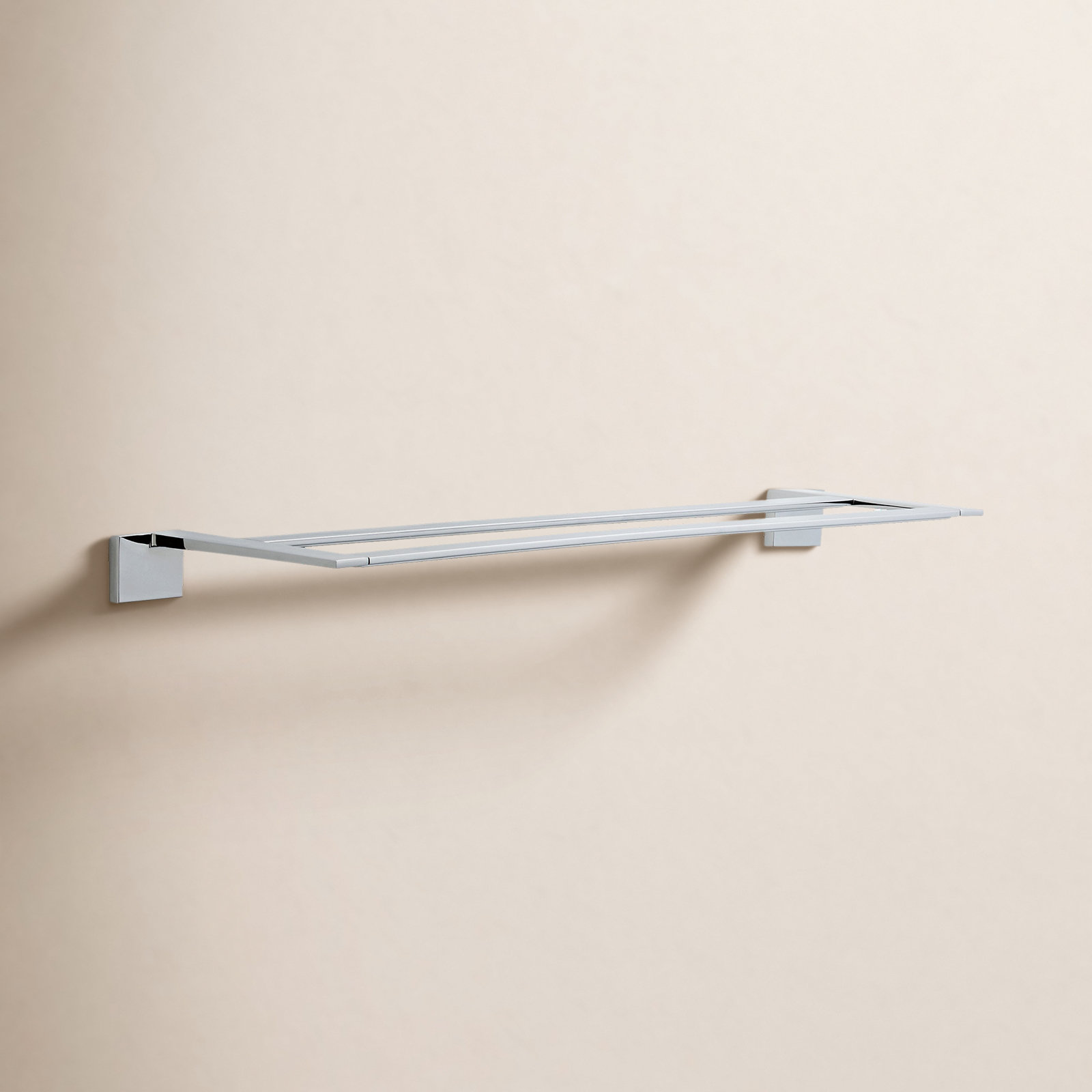 Vero 24" Double Wall-Mounted Towel Bar, Chrome