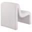 Fauteuil d'appoint incurvé recouvert de tissu ivoire-1512096339