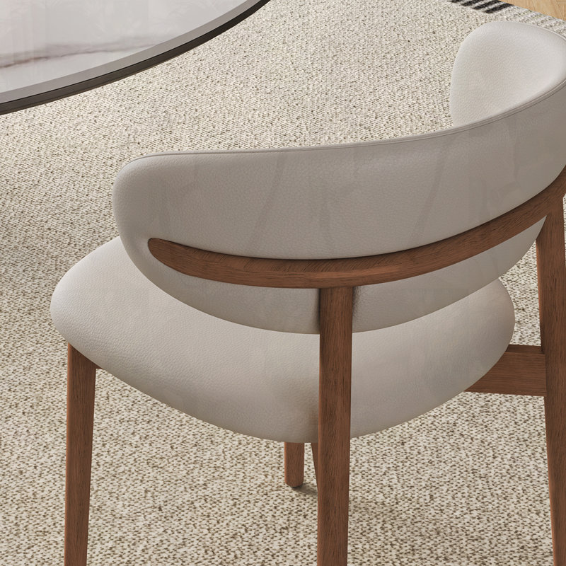 Mid-Century Modern wood feet Dining Chair (Set of 2) – Stylish Wooden Chairs for Dining Room, Kitchen, or Living Room, Comfortable & Durable, Easy to Assemble
