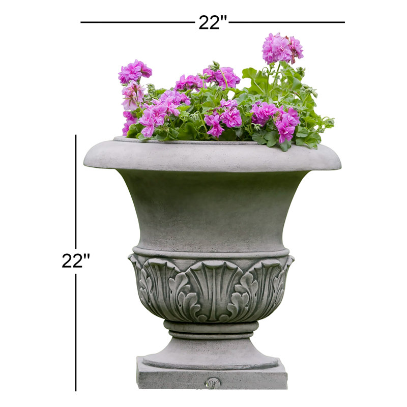 Williamsburg Handmade Urn Planter, 22" H x 22" W x 22" D, English Moss