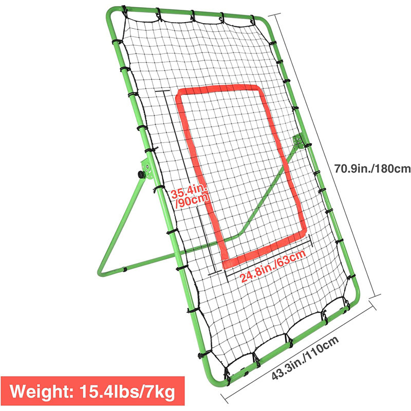 Filet rebond 6 pi x 4 pi Baseball Pitchback, Vert