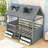 Enchanting Wooden House Bed With Skylights And Ladder-2074901009-2074901038
