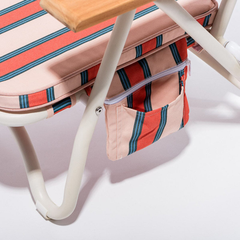 Pam Chair, Green/Pink/White Striped