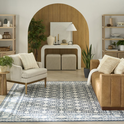 Tapis d'intérieur bleu Nourison Grace