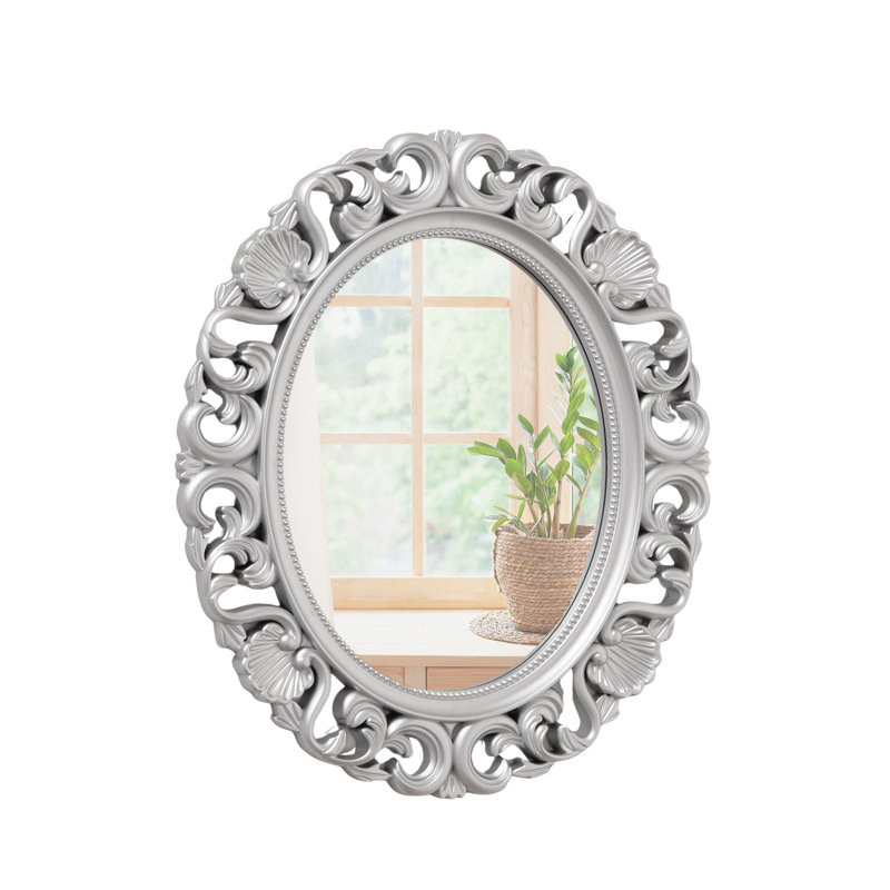 Miroir mural 14,5 po, Argent argent
