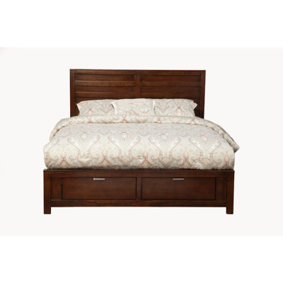 Lit standard en bois massif avec rangement