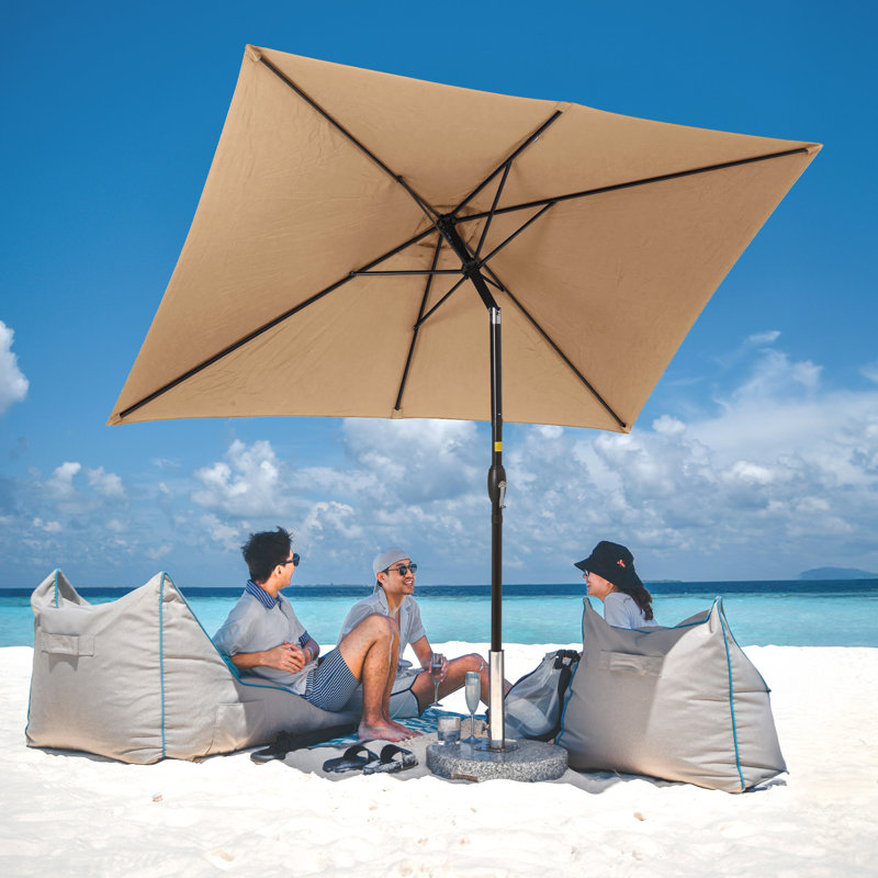 Parasol de marché rectangulaire 10 pi Barrios, Sable