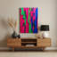 Art mural abstrait en métal rouge 55-2140601159