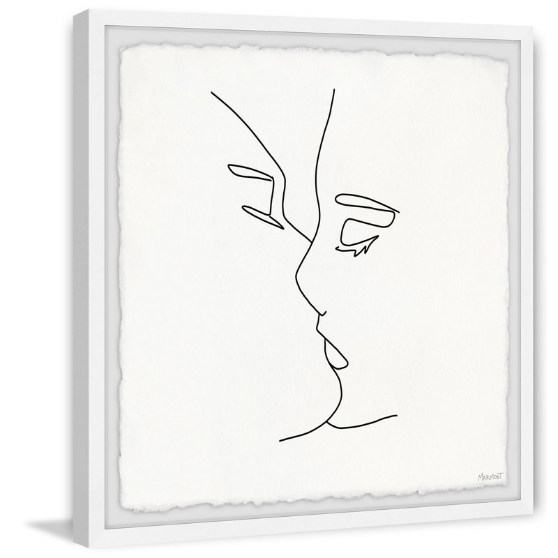 « face plane » par marmont hill-impression du cadre avec bordure deckled, H 24 po x l 24 po x P 1,5 po