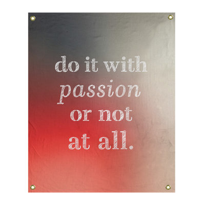 Tapisserie en polyester pour citation de passion