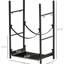 Rangement intérieur / extérieur pour le bois de chauffage avec outils polyvalents - 2, noir 2 couches