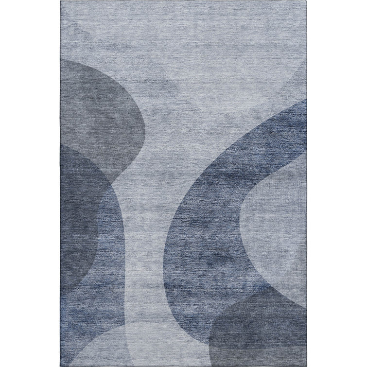 Premium Machine Washable Arnette Blue Rug