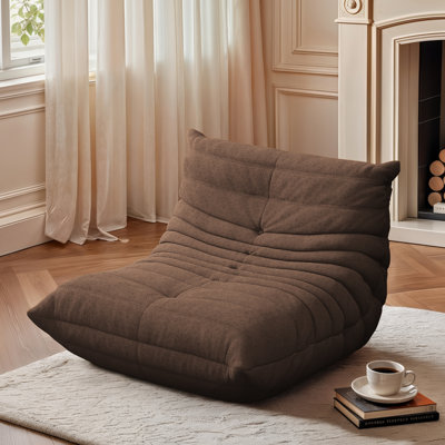 Armless Bean Bag Sofa Chair, Memory Foam Lounge, Cozy Fireside Seat,Lazy Floor Lounger- Perfect For Bedroom, Study, Or Living Room by Ivy Bronx