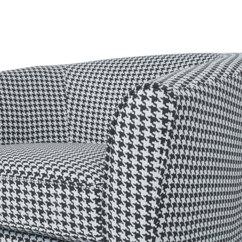 Fauteuil pivotant à motif pied-de-poule