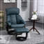 Confortable fauteuil inclinable pivotant à 360 ° avec repose-pieds pour se détendre. L 30 po x P 31,5 po x H 40,25 po. Taille d'inclinaison: L 44 po x l 31 po x H 36,25 po. Assemblage requis.-1924298308