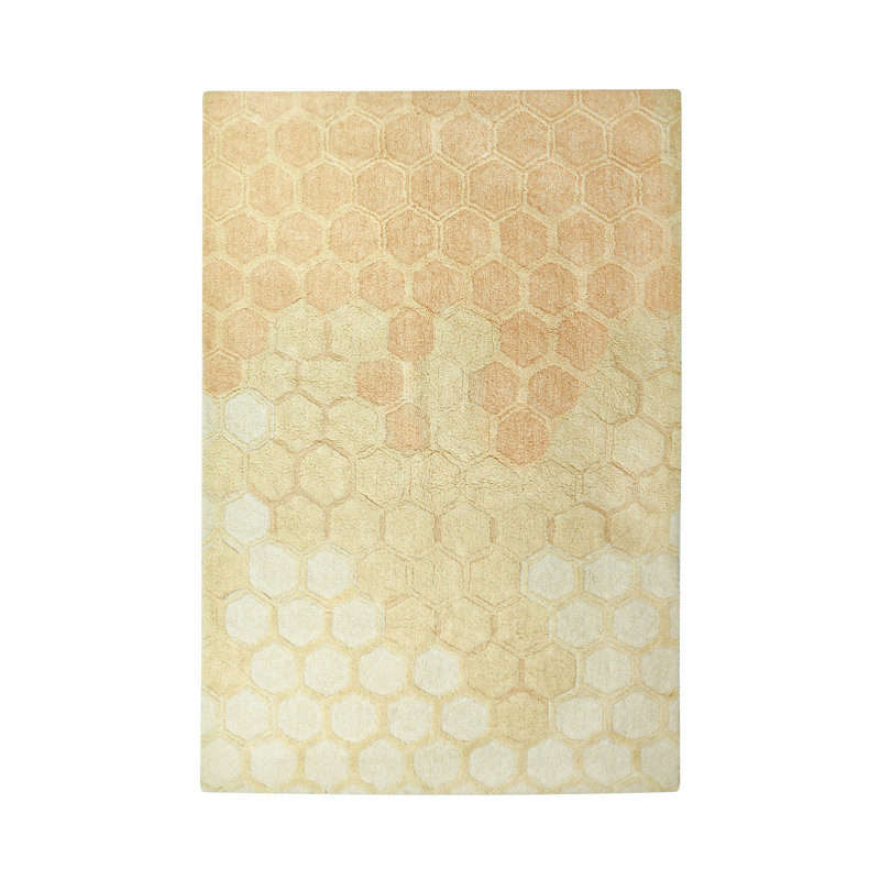 Planet Bee Rectangle Geometric Hand Woven Cotton Rug