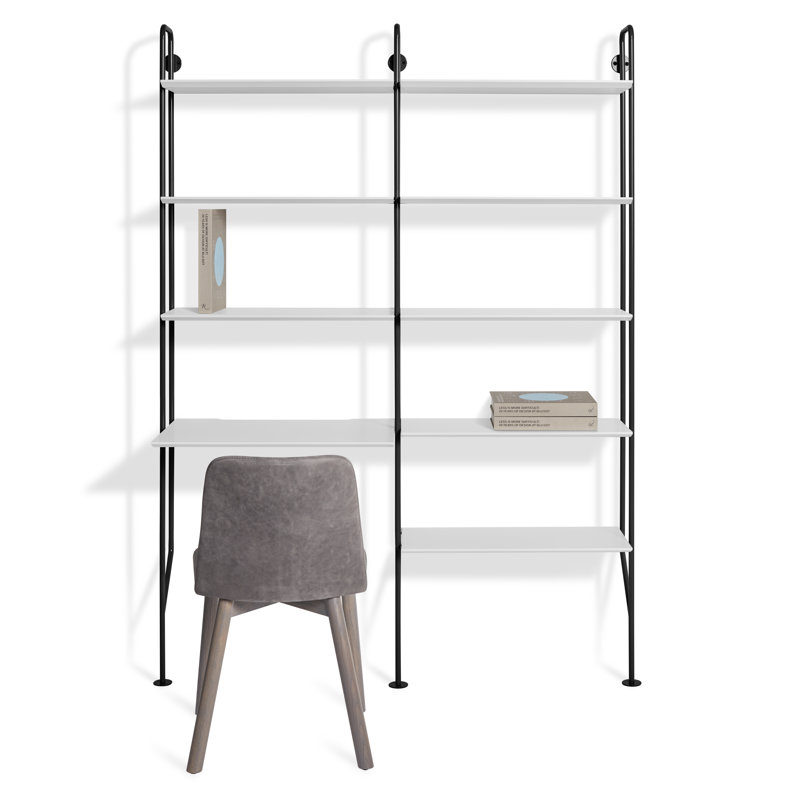 Hitch Leaning / Ladder Desk, Black, White