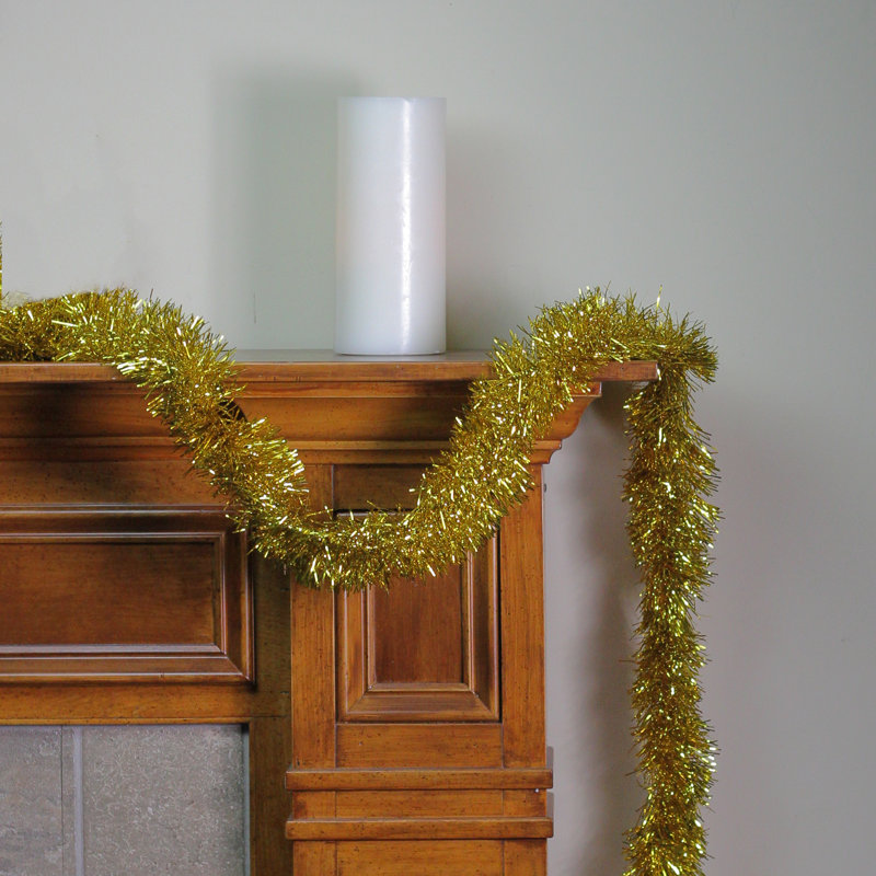 Guirlande de Noël Tinsel - non éclairée, 50' L x 4" W, Or