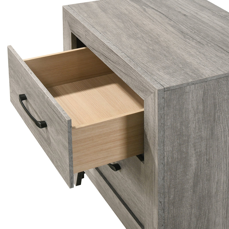 Modern Elegance Nightstand, Gray