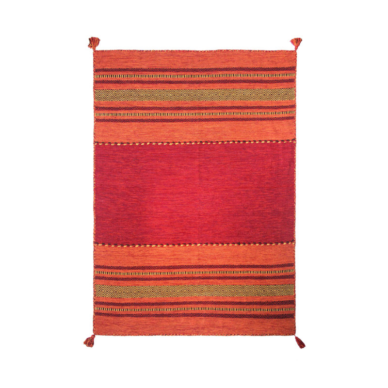 Chinn Striped Hand Woven Area Rug, Rectangle 120 x 170cm