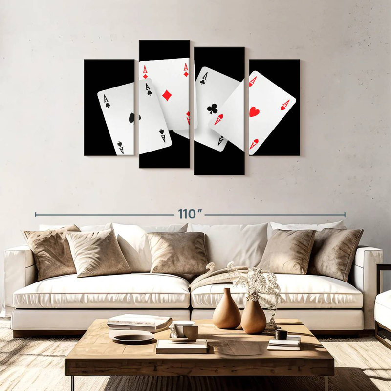 Senne Four Ace Cards, 48" H x 75" W