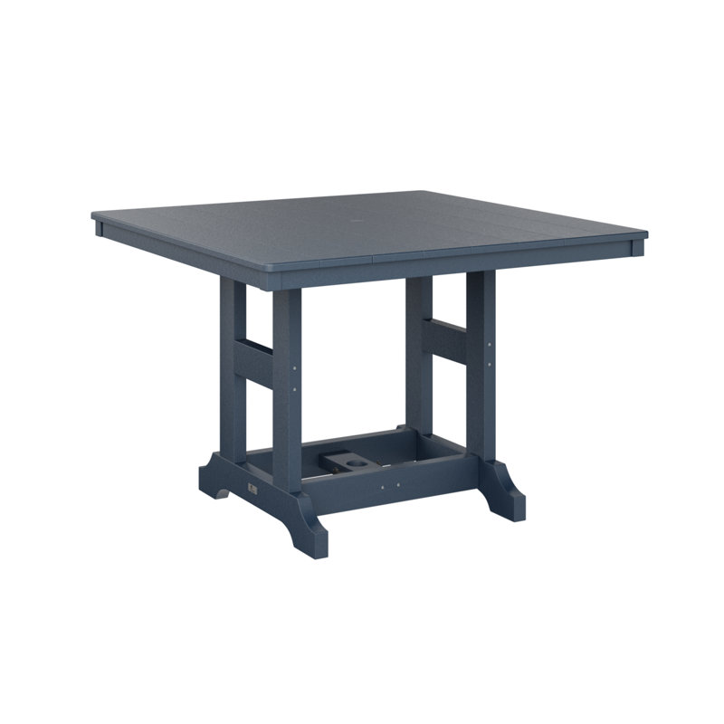 Table de bar carrée 44 po Berlin Gardens Garden Classic, H 39,5 po x l 44 po x P 44 po, Marine