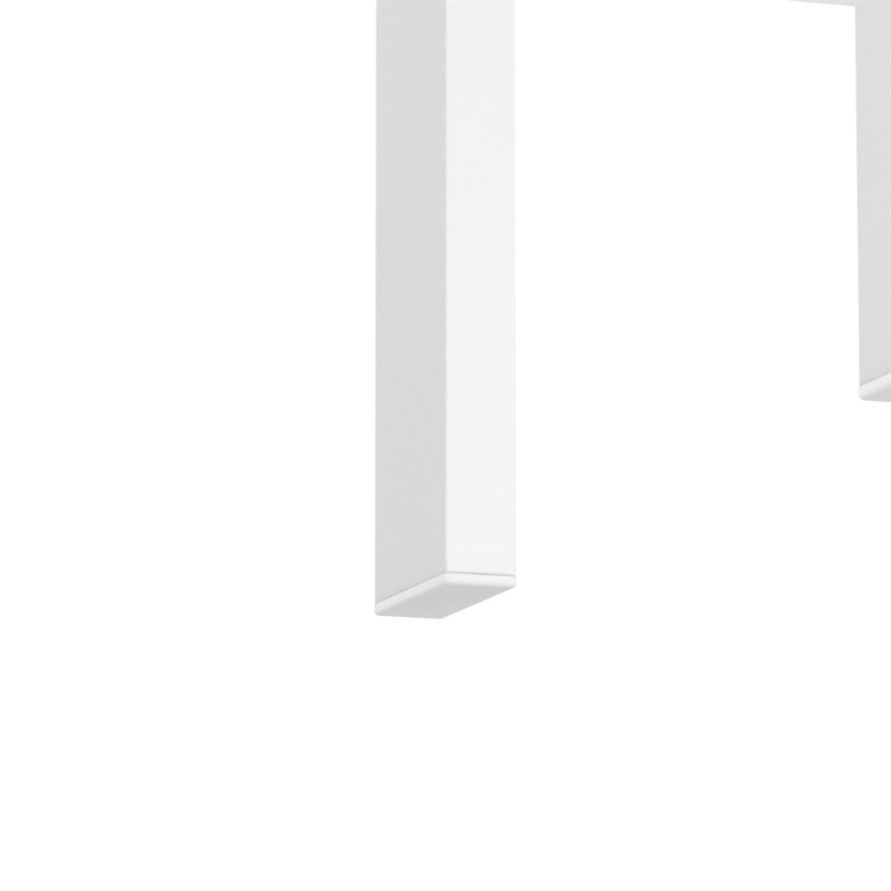 Ensemble de 2 tables basses, Blanc, Transparent