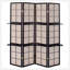 Tan And Cappuccino 4-Panel Folding Screen With Versatile Configurations And Built-In Shelving For Enhanced Storage And Display