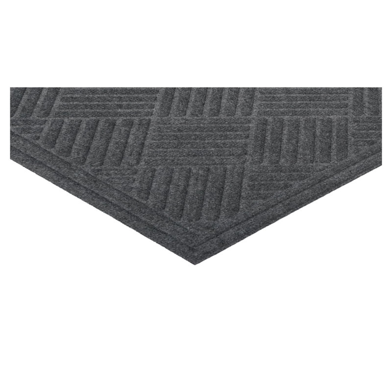 Chess Ribbed Mat  2' x 3', Gray