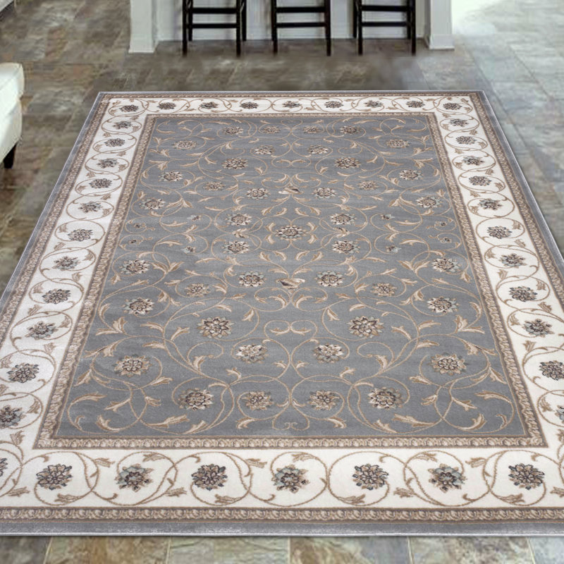 Tapis gris Ackermanville, Rectangle 5 pi 3 po x 7 pi 3 po