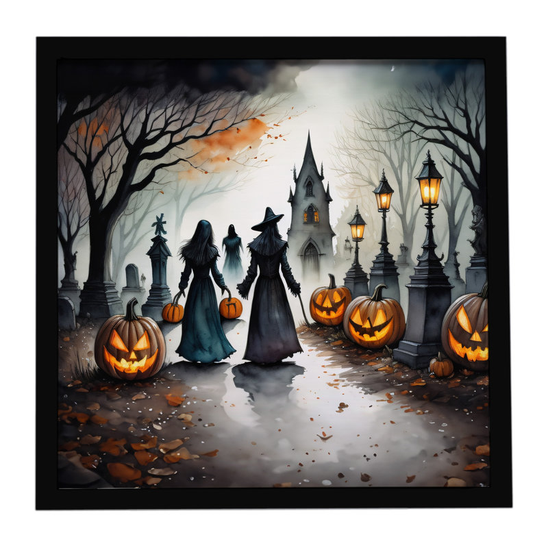 Vampires Spooky Halloween, impression sur métal encadrée