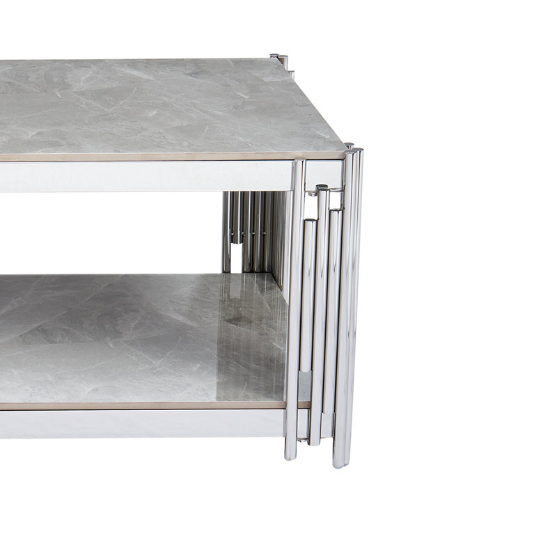 Kya Coffee Table Stone & Stainless Steel