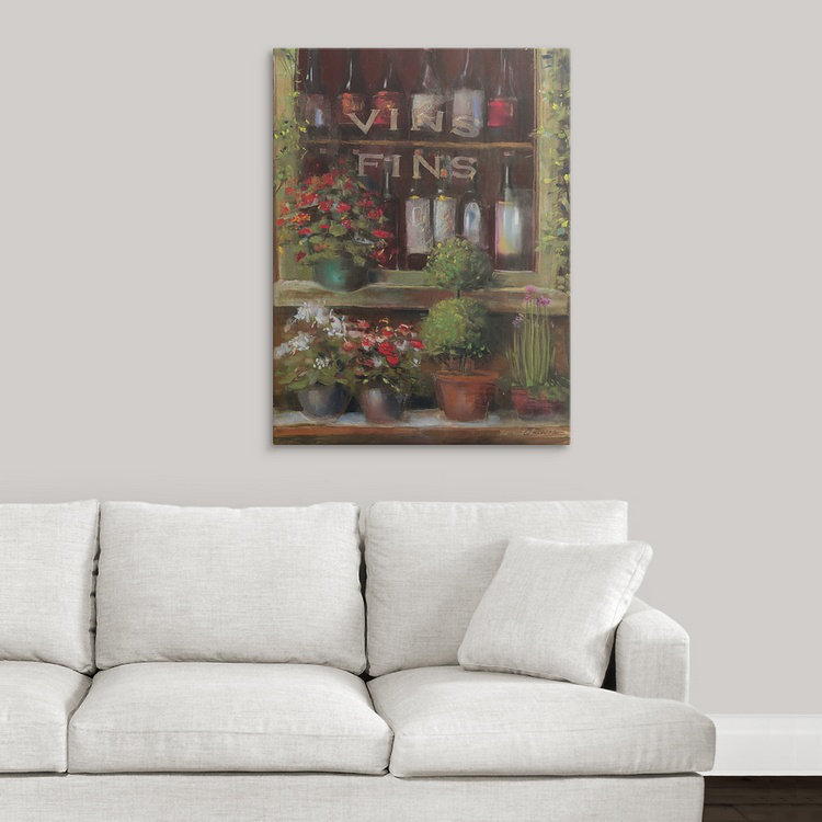 «Wine and Hers I» par Carol Rowan, impression, H 36 po x l 27 po x P 1,5 po, Toile