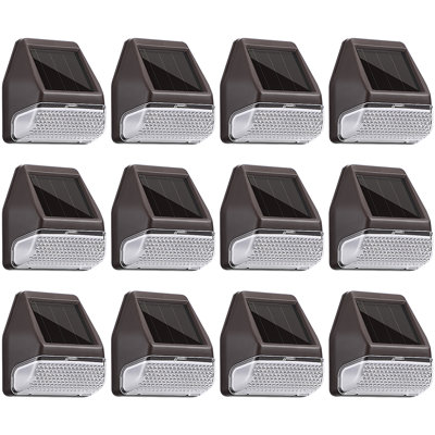 Hohtaa Integrated LED Solar Deck Lights Low Voltage Waterproof for Fence Step Yard Pathway