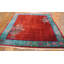 Tapis art déco floral en laine noué à la main style floral des années 1920