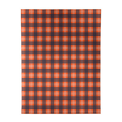 Tapis à carreaux orange