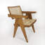 Chaise en teck teinté et rotin naturel-2050270117