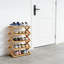 Range-chaussures pliant en bambou - assemblage portable, peu encombrant et sans outil