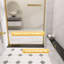21 In. L X 4 In. H Solid Surface Cultured Marble Bathroom Vanity Top Backsplash For Countertop Glossy Pure Black