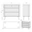 Chest of Drawers with Fluted Fronts and Three Drawers-21045597