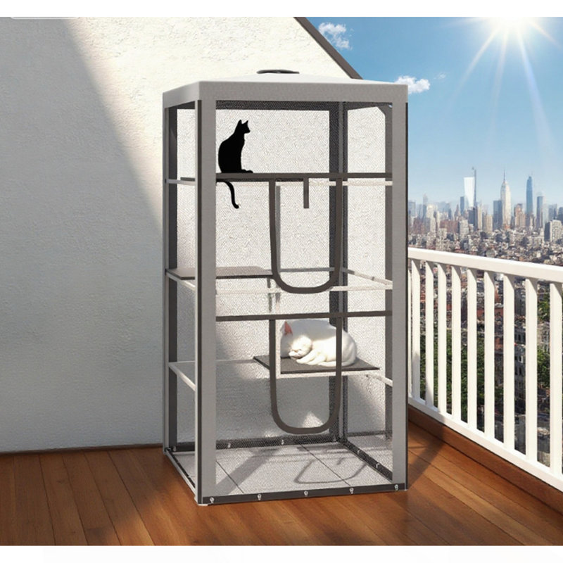 Structure en acier pour chat pour chat