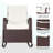 Wicker Outdoor Rocking Chair, Patio Recliner With Adjustment Backrest, Pe Rattan Lounge Chair With Adjustable Footrest And Cushions For Garden, Backyard, Porch-124153602