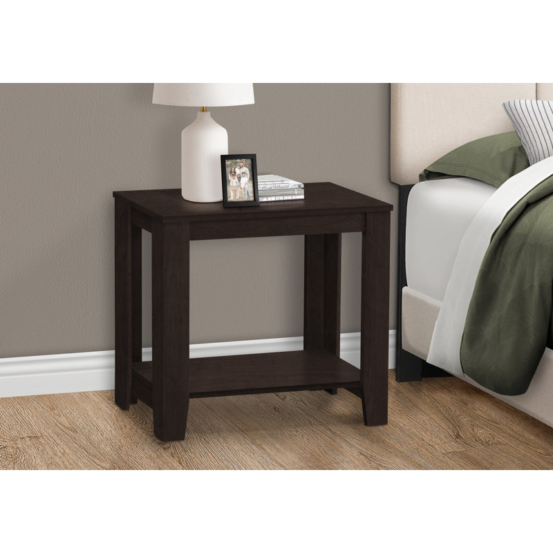 Accent Table, Side, End, Nightstand, Lamp, Living Room, Bedroom, Grey Laminate, Transitional, Gray