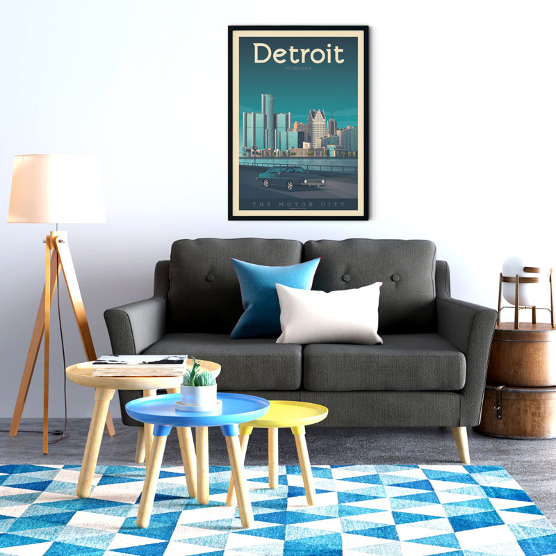 Detroit by Olahoop - No Frame Print, 70cm H x 50cm W