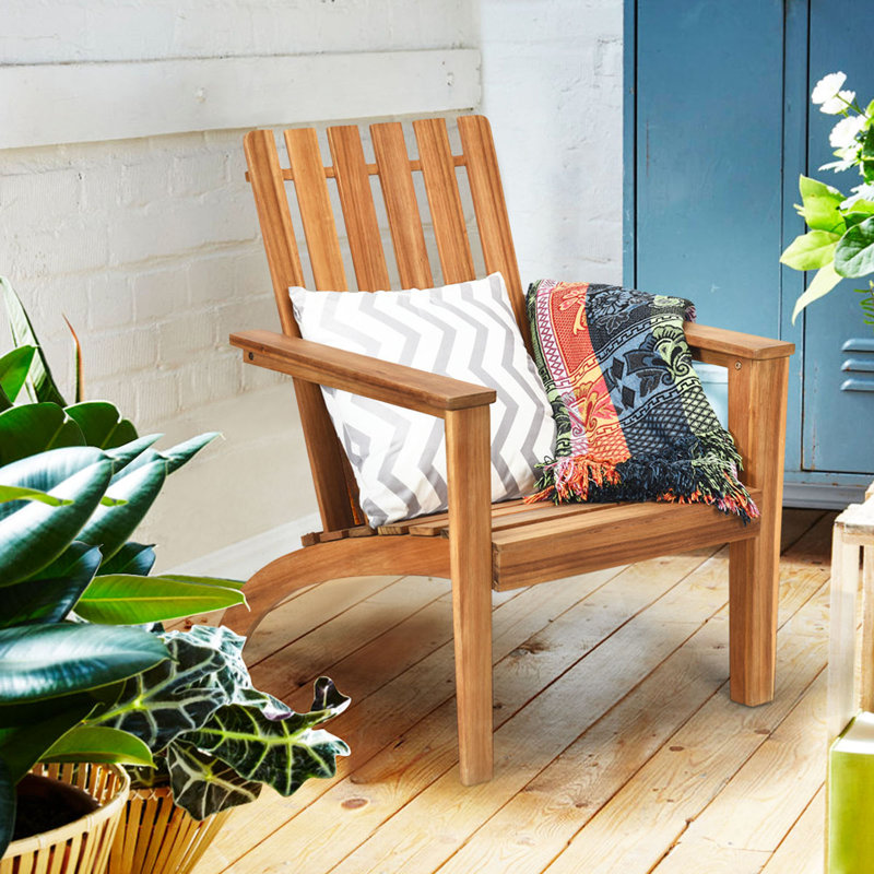 Chaise Adirondack en bois massif Fronton