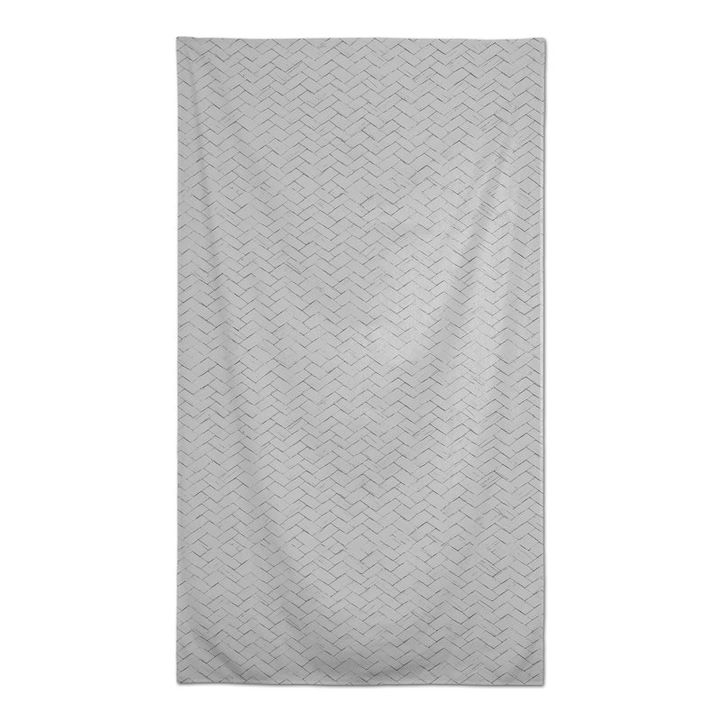Rectangular Chevron Polyester Tablecloth, Gray
