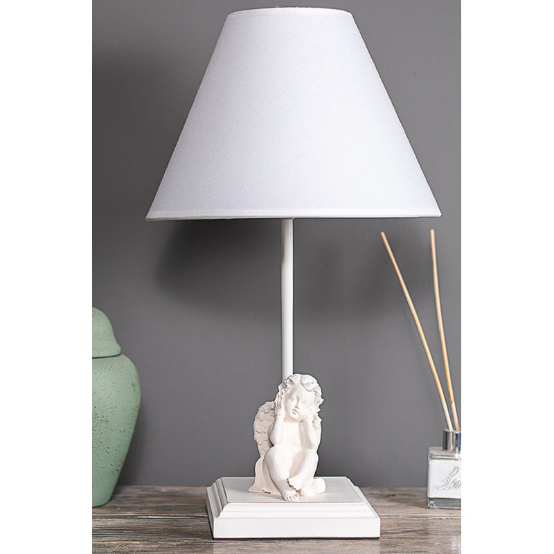 Lampe de table blanche 16,5 po