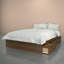 Lit en bois avec rangement (noir)-88062782-88062781