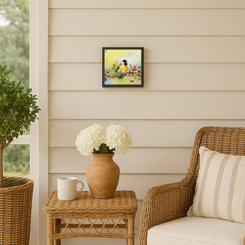 Goldfinch Framed Metal Print